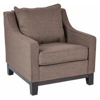 OSP Home Furnishings RGT51-M22 Regent Chair in Milford Dolphin Fabric with Dark Expresso Legs